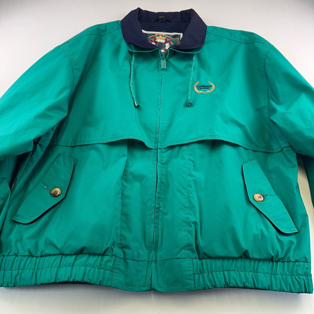 Vintage 90s Gear for Sports Lombardi Classic Jacket Vented Teal Waterproof New L
